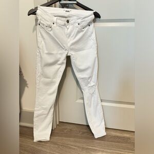 Paige Verdugo Ankle Jeans, White, sz 27